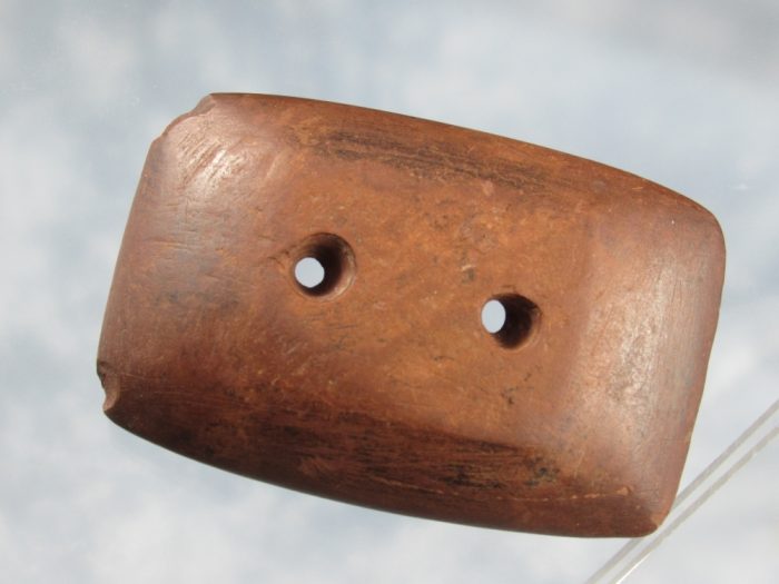 Brown Banded Claystone Semi Keel Gorget