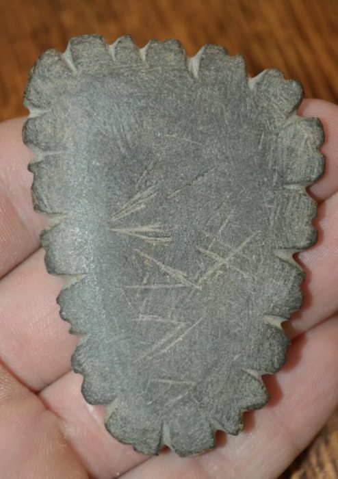 Rare Notched and Tallied Steatite Tablet