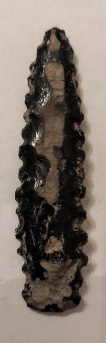 Very Rare Stockton Obsidian Point - California - Rogers COA