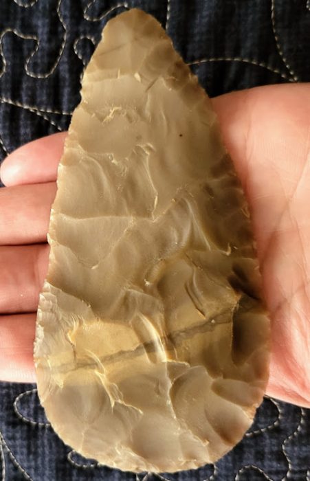 Large Covington Blade - Root Beer Flint - Texas - Rogers COA