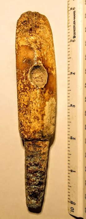Fossil Bone Ice Knife,Tester with Fire Starter - Alaska