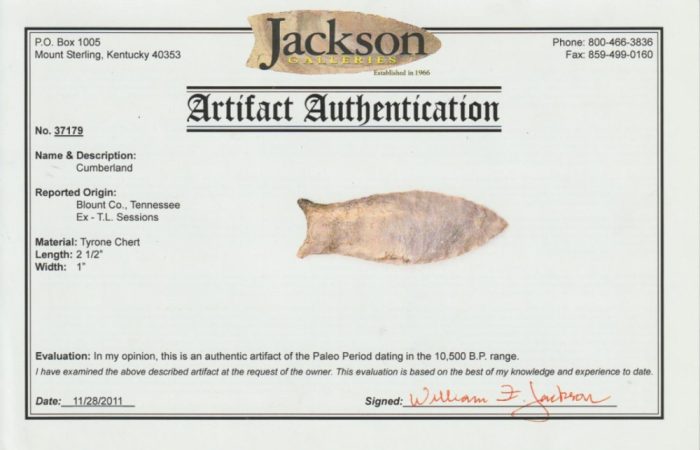 Rare Paleo Cumberland