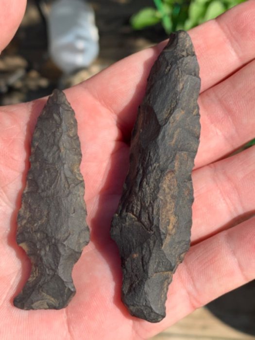 2 Kanawha Chert Fish Spears